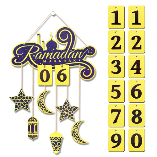 Ramadan Adventskalender 2025, 30 Tage Ramadan-Countdown-Kalender aus Holz Ramadan Eid Mubarak Dekorationen Geschenke für Zuhause Türschild Fensterdekor für Muslime Ramadan-Party Ramadan Adventskalender 2025, 30 Tage Ramadan-Countdown-Kalender aus Holz Ramadan Eid Mubarak Dekorationen Geschenke für Zuhause Türschild Fensterdekor für Muslime Ramadan-Party von BOXOB
