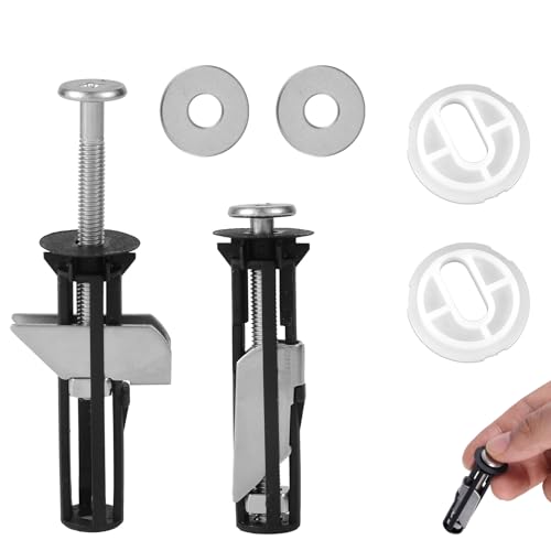 Toilettensitz Schrauben Set, Wasserdichte Toilettendeckelschrauben aus Edelstahl Universelle Sitzscharnierschrauben Befestigungsschrauben-Ersatzset für Zubehör zur Befestigung Toilettensitz Schrauben Set, Wasserdichte Toilettendeckelschrauben aus Edelstahl Universelle Sitzscharnierschrauben Befestigungsschrauben-Ersatzset für Zubehör zur Befestigung von BOXOB