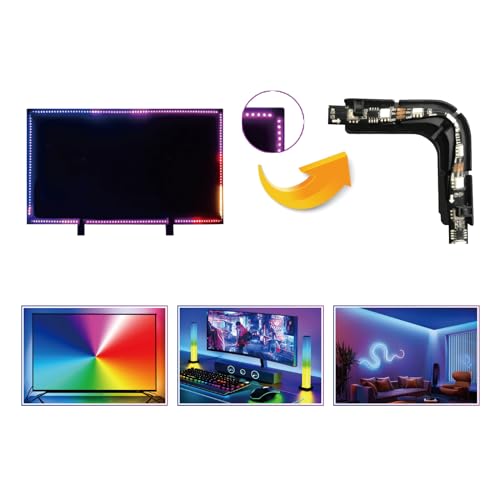 90°LED Profil Eckverbinder,LED Streifen Verbinder Ecke,LED Verbinder,LED Strip Verbinder,LED Nahtlose Stecker, Universal LED Streifen Eckverbinder, Passend für 8mm-12mm LED Streifen Stecker Kit 4PCS von BOXPUT