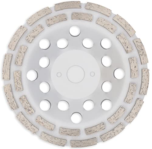 BOXTEC Diamantschleifteller in Premium-Qualität Diamantschleiftopf 22,2 mm doppelreihig für BETON, ESTRICH, MAUERWERK mit hocheffizientem Materialabtrag, Durchmesser:180 mm von BOXTEC