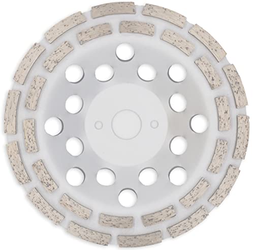 BOXTEC Diamantschleifteller in Premium-Qualität Diamantschleiftopf 22,2 mm doppelreihig für BETON, ESTRICH, MAUERWERK mit hocheffizientem Materialabtrag, Durchmesser:180mm - 5mm - PRO von BOXTEC