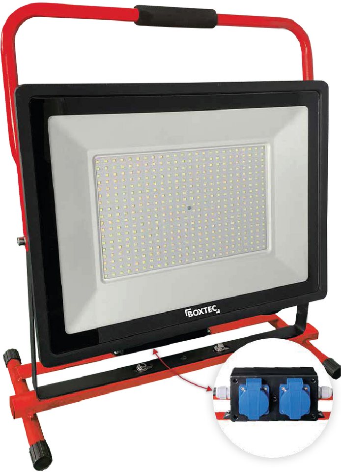 BOXTEC LED Arbeitsleuchte BOXTEC LED PRO-LINE FIXSTAND mit 2 STECKDOSEN 3m Gummikabel 6500K IP54 von BOXTEC