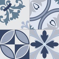 CAVALIER BLUE 16.5 x 16.5 Feinsteinzeug Wand- und Bodenfliese Keramikfliese Fliese von BOXTEC