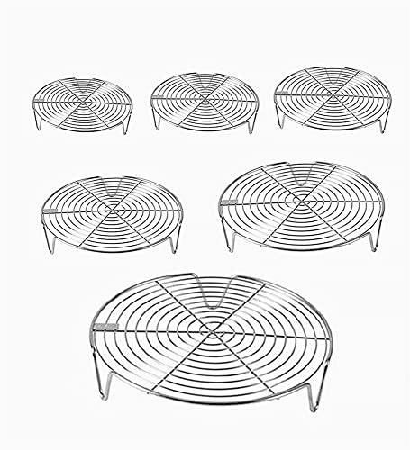 1 Stück 304 Edelstahl Runde Dampfkühlgestelle Backing Steamer Rack for Instant Pots Rack, Small Cooling Rack for Pizza Cake Cooling Steamer Stand for Air Fryer, Instantpot, Cake Pans 6 Qt 8 Qt ( Color von BOYALE
