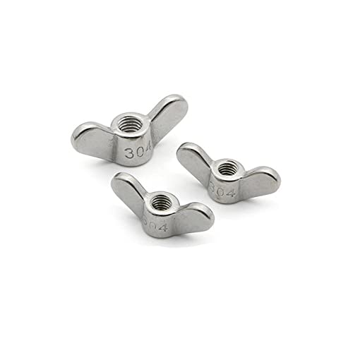 10 Stück M3 M4 M5 M6 M8 M10 M12 Handfest Flügelmuttern Ingot Flügelmuttern 304 Edelstahl (Color : Stainless Steel_M3) von BOYALE