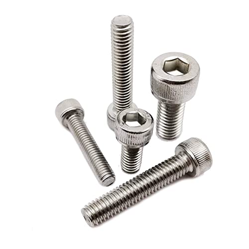 50 Stück M1.4 M1.6 M2 304 Edelstahl Inbus Innensechskant Innensechskantschraube Bolzen (Color : 12mm, Size : M1.6 50pcs) von BOYALE