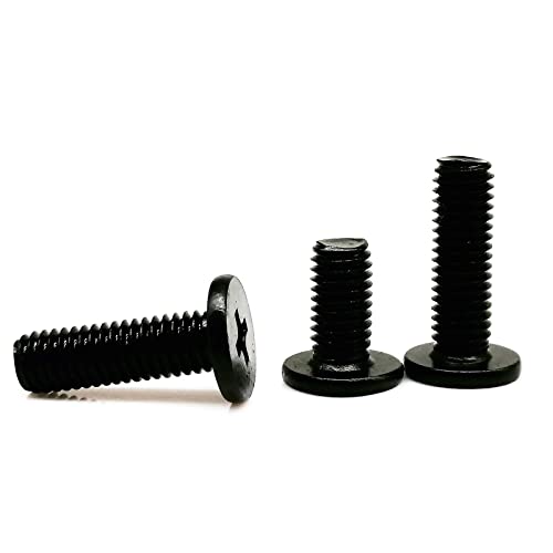 50pcs M1.2 M1.6 M2 Mini Small Phillips Ultrathin Wafer Flat Head Screw Bolt for Laptop Notebook (Color : Black, Size : 3MM_M1.6) von BOYALE