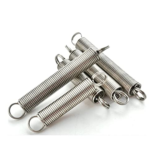 BOYALE 2 Stück 304 Edelstahl Pullback Extension Cylindroid Helical Coil Kleine Mini-Zugfeder WD 0,9 mm 1,0 mm 1,2 mm (Size : 30mm(2pcs), Color : 8MM_1.0MM) von BOYALE