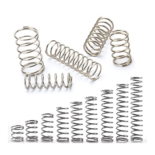 BOYALE 5 Stück 1,0 mm 304 Edelstahl Mechanische Druckfedern Kit Verschiedene Federn Set Federstahldraht Durchmesser 1,0 mm (Size : 70mm (5pcs), Color : 13MM_1.0MM) von BOYALE