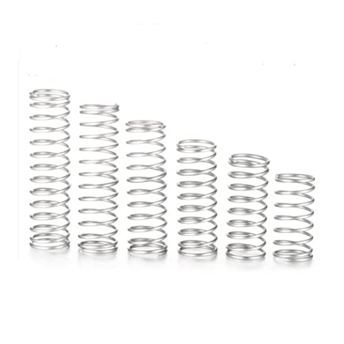 BOYALE 5 Stück Kompression Kleine Federn Druck Verschiedene Größen Federsortiment Kit Komprimierte und Zugfeder Stahldraht Durchmesser 1 mm Für die Reparatur zu Hause (Size : 70mm, Color : 18MM_1MM von BOYALE