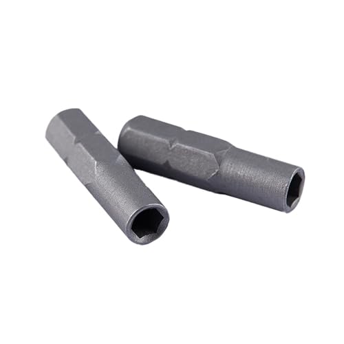 2 Stück Sechskantschaft-Adapter, konvertiert 6,35 mm 1/4 Zoll auf 4 mm Bits, Stecknusshalter, Schraubendreher-Einsätze, Bit-Adapter, Werkzeugschaft-Konverter von BOYANDM