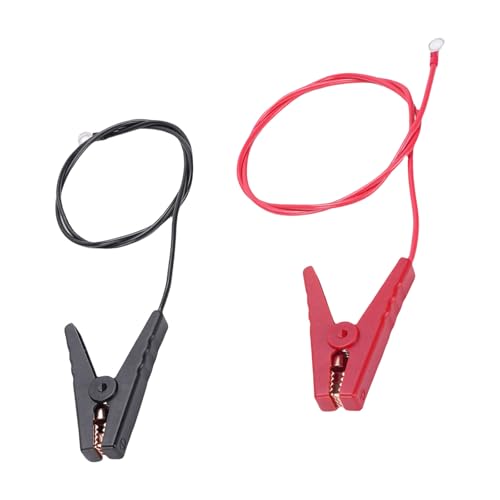 2 stabile Solarzaun-Ladekabel mit Krokodilklemme, isolierte Kupferkabel für Fern- und Bauernhof-Elektroanschluss-Set von BOYANDM