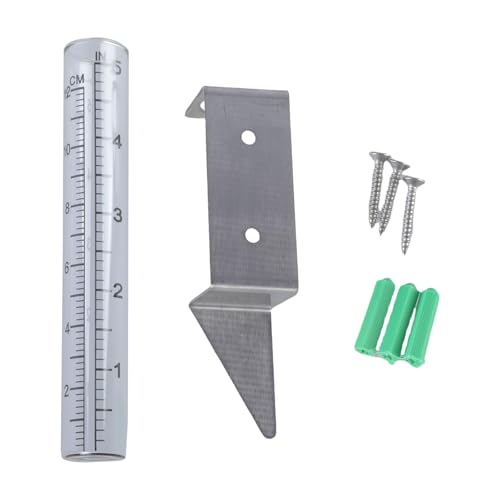 BOYANDM Regenmesser-Set mit präziser Niederschlagsmessung, Messgerät mit rostbeständigem Ständer, für Garten, Balkon und Terrasse, Outdoor-Messgerät von BOYANDM