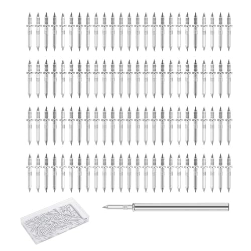 Mehrzweck-Doppelkopf-Nägel-Set mit Hülsenwerkzeug, doppelseitiges Nägel-Set, einfache Installation für Zuhause und Büro, Dekoration, Sockelleisten-Befestigungen von BOYANDM