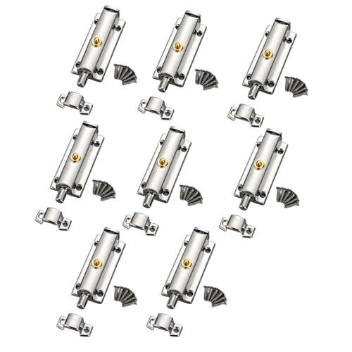 Sicherheitsriegel, Diebstahlschutz, Türbeschläge, verdickte Schlösser, Edelstahl, automatischer Türriegel, 8 Stück von BOYANDM
