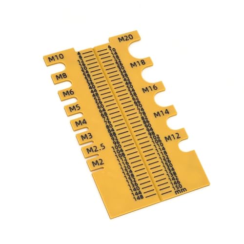 Tragbares Schraubenmesslehre, Lineal, Werkzeug mit 150 mm Länge, passend für Mechaniker, Ingenieure, verschiedene Anwendungen, Messwerkzeug von BOYANDM