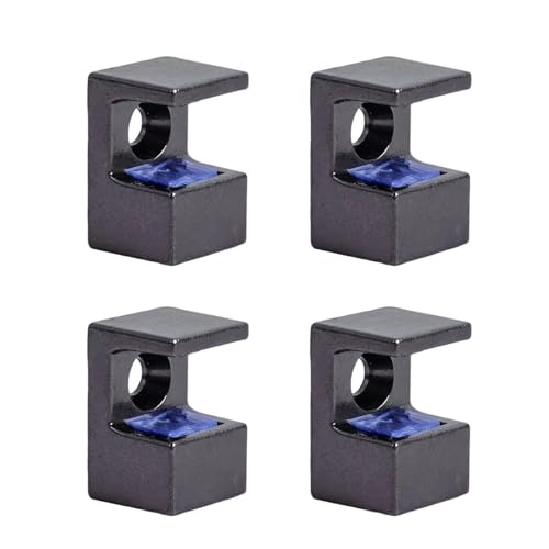Verstellbare Mehrzweck-Glas-Klemmhalter für Vitrinen, Schränke und Paneele, aus stabilen Zinken-Legierungsglas-Klemmen, 4 Stück Verstellbare Mehrzweck-Glas-Klemmhalter für Vitrinen, Schränke und Paneele, aus stabilen Zinken-Legierungsglas-Klemmen, 4 Stück von BOYANDM