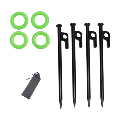 Windfeste Heringe, tragbar, Zeltheringe, multifunktional, Strand, für verschiedene Wetterbedingungen, stabiles Metall von BOYANDM