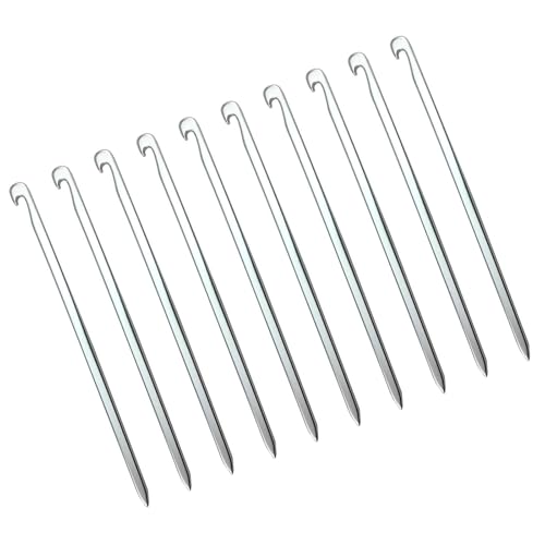 Zeltheringe aus Aluminiumlegierung, Zeltheringe, Outdoor-Zelt-Zubehör, geeignet für den Außenbereich, Nägel aus Aluminiumlegierung, 10 Stück von BOYANDM