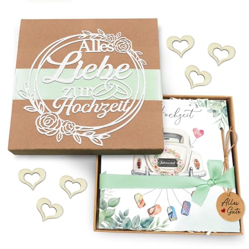 BOYATONG Geldgeschenk Hochzeit, Hochzeitskarte Geldgeschenk Verpackungen mit Geschenkbox Herz-Holzspäne, Anmutig Hochzeitsgeschenke für Brautpaar - Eukalyle Karte Hochzeit BOYATONG Geldgeschenk Hochzeit, Hochzeitskarte Geldgeschenk Verpackungen mit Geschenkbox Herz-Holzspäne, Anmutig Hochzeitsgeschenke für Brautpaar - Eukalyle Karte Hochzeit von BOYATONG