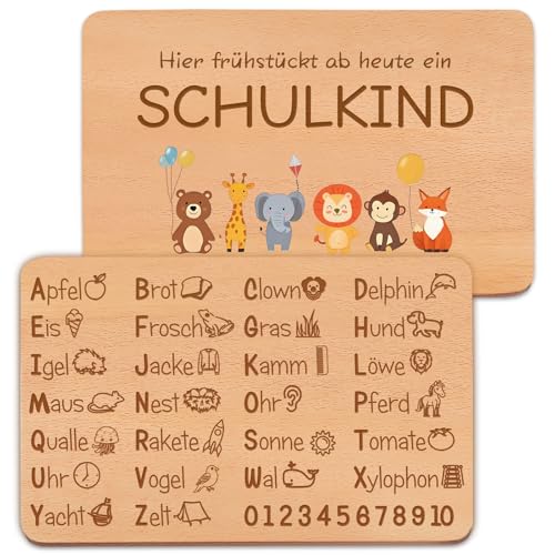 Schulkind 2025 Junge Mädchen Geschenke zur Einschulung, Frühstücksbrett Einschulung Junge Mädchen,Schulanfang Geschenke Brotbrett Alphabet Lernen, Einschulungsgeschenk Buchstaben Lernen Holzbrett Schulkind 2025 Junge Mädchen Geschenke zur Einschulung, Frühstücksbrett Einschulung Junge Mädchen,Schulanfang Geschenke Brotbrett Alphabet Lernen, Einschulungsgeschenk Buchstaben Lernen Holzbrett von BOYATONG
