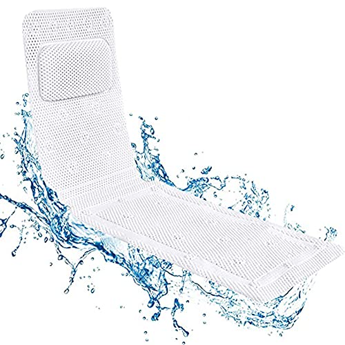 BOYH GanzköRper Badewannenmatte, Badewanneneinlage Mit Kissen Bathtub Mat rutschfest Mit 30 SaugnäPfen, PVC, Weich, GanzköRper Badekurort Badewannenkissen Bad Matratze(Color:EIN) von BOYH