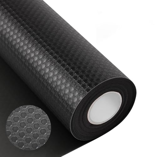 BOYIFEIJIE Schubladenmatte 45x500cm Eva Antirutschmatte Schubladen Kühlschrankmatten Wasserfest Nicht Klebende Schubladeneinlage Für Schubladen Regale (Schwarz) von BOYIFEIJIE