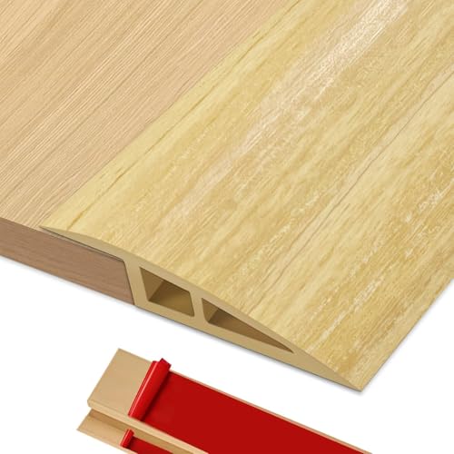 BOYIFEIJIE Übergangsleiste Höhenausgleich | 2M x 7cm PVC Übergangsprofil Selbstklebend | Türschwellen Leiste Höhenausgleich von 15–20mm | Übergangsleiste Boden für Laminat, Fliesen (Helle Eiche) von BOYIFEIJIE