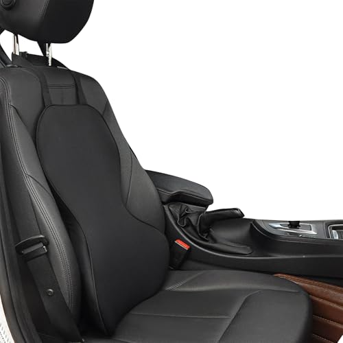 Lendenwirbelkissen Auto, 42X12CM Ergonomische Lendenwirbelstütze Bürostuhl Kissen, Kissen aus Memory-Schaum - Entworfen für Fahrer Skoliose Unterstützung Auto Kissen, Lendenwirbelstütze Kissen für Aut von BOYIFEIJIE