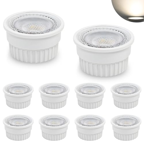 BOYIR LED Modul 5W Neutralweiß 4000K Ultra Flach ø50mm für Einbaustrahler, 500lm 230V 38° Abstrahlwinkel zum Ersetzen von GU10 MR16 Halogen Leuchtmittel, 10er-Pack von BOYIR