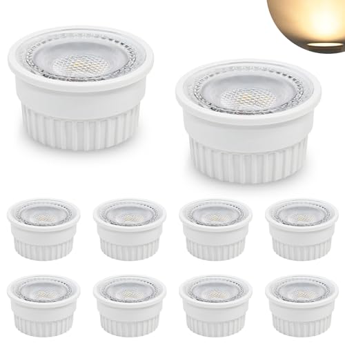 BOYIR LED Modul 5W Warmweiß 3000K Ultra Flach ø50mm für Einbaustrahler, 500lm 230V 38° Abstrahlwinkel zum Ersetzen von GU10 MR16 Halogen Leuchtmittel, 10er-Pack von BOYIR