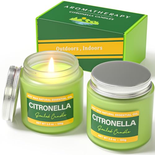 Citronella Kerze Outdoor | 20 Stunden Brenndauer | Duftkerze im Glas 2er Set | Natürliche Lemongrass Citronella Öi | Für Garten, Camping, Reisen & mehr. Citronella Kerze Outdoor | 20 Stunden Brenndauer | Duftkerze im Glas 2er Set | Natürliche Lemongrass Citronella Öi | Für Garten, Camping, Reisen & mehr. von BOYUJK