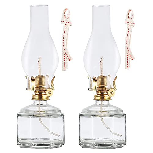 BOZHEN Dochte mit Feuerknopf Nachtlichter Home Vintage Petroleumlampe Antioxidationsglas Buddha Frontlicht Home Notbeleuchtung Lampe Öllampen für den Innenbereich von BOZHEN