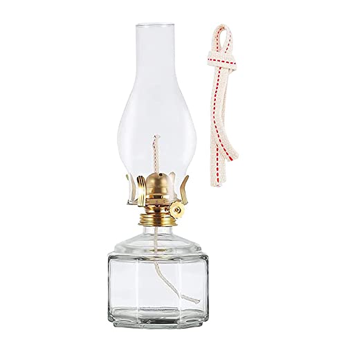 BOZHEN Dochte mit Feuerknopf Nachtlichter Home Vintage Petroleumlampe Antioxidationsglas Buddha Frontlicht Home Notbeleuchtung Lampe Öllampen für den Innenbereich von BOZHEN