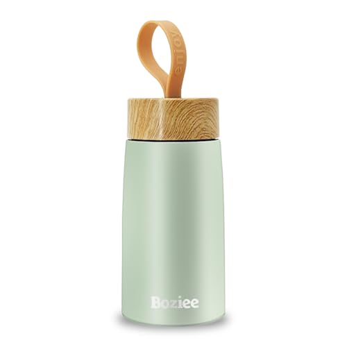 Boziee 250ML kleine Thermosflasche Warm- und Kaltgetränken Kaffeebecher BPA-Frei - Edelstahl Trinkflasche für Outdoor Alltage (lichte Grün) von Boziee