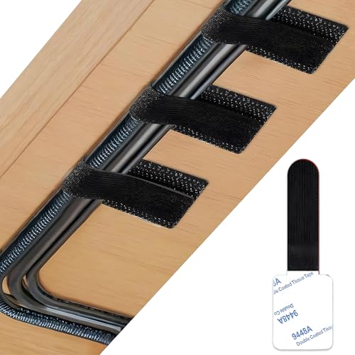 60 Stück Kabelbinder Selbstklebend,Klettband Kabelorganizer 3M Schwarz-Starke Haftung,Einfache Anpassung,Flexibles Kabelmanagement für Schreibtisch,TV,Zuhause,Büro und Werkstatt von BOZILY