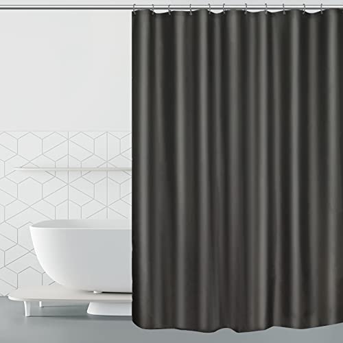 BOZKAA Duschvorhang Anti-Schimmel Wasserdichter 180x200cm Waschbar Anti-Bakteriell Textil aus Polyester Stoff Badewanne Vorhang mit 12 Duschvorhängeringen von BOZKAA