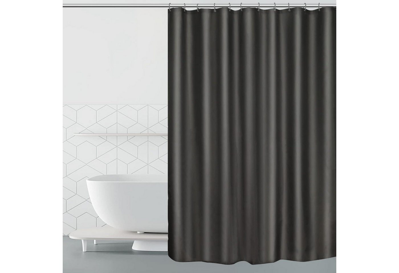 BOZKAA Duschvorhang Duschvorhang Anti-Schimmel Wasserdicht 180x200cm, Waschbar, Textil BOZKAA Duschvorhang Duschvorhang Anti-Schimmel Wasserdicht 180x200cm, Waschbar, Textil von BOZKAA