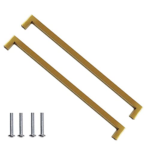 BOZONLI 2 Stück Griffe für Küchenschränke - Edelstahl Möbelgriffe Küchengriffe Türgriffe Schubladengriffe Schrankgriffe Gold (320mm) von BOZONLI