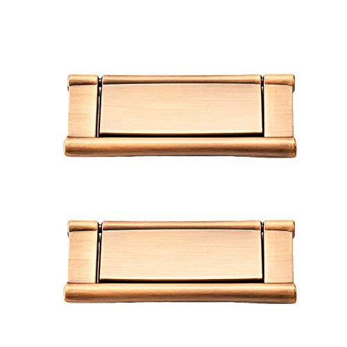 BOZONLI 2pcs Unsichtbare Griffe Flache Möbelgriffe Zinklegierung Pull Flush Hatch Locker für Küche Schrank Schublade Türgriffe - Gelbe Bronze 64mm von BOZONLI