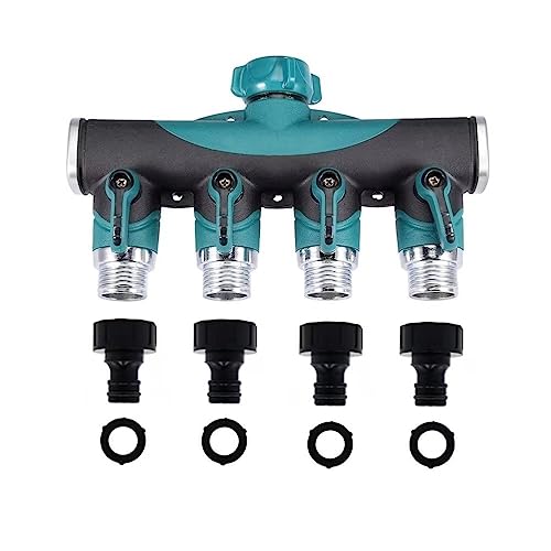 BOZONLI 4-Wege-Verteiler, Garten Schlauch Rohr Splitter Wasserdurchfluss Regulier und Absperrbar, Wasserhahn Verteiler BOZONLI 4-Wege-Verteiler, Garten Schlauch Rohr Splitter Wasserdurchfluss Regulier und Absperrbar, Wasserhahn Verteiler von BOZONLI
