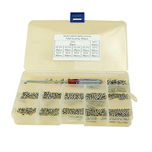 BOZONLI PC Schrauben sortierten Set M2 M3 M2.5 Computerschrauben Schrauben für Universal Laptop PC Computer Reparatur 360 Stück von BOZONLI