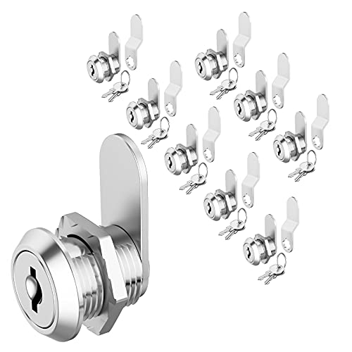 BOZXYE Premium Kabinett-Nockenschlösser, gleichschließend Cam-Lock-Set, sichere Dateien Schubladen Mailbox RV Camper Tür Werkzeugkasten, Zinklegierung (8 Pack 5/8 Inch) von BOZXYE