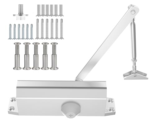 BOZXYE Türschließer, hydraulischer leiser automatischer Türschließer für Zuhause und Gewerbe, einfache Installation mit Handbuch und Schrauben, Aluminium (extra groß 231 ~ 150 kg) von BOZXYE