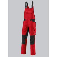 BP® Strapazierfähige Latzhose mit Kniepolstertaschen, rot/schwarz, Gr. 52, Länge s von BP