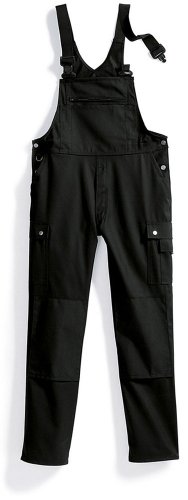 BP 1487-720-32-28 Latzhose, Stretch-Hosenträger mit Clipbefestigungen, 305,00 g/m² Verstärkte Baumwolle, schwarz, 28 von BP