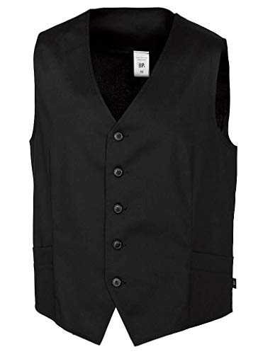 BP 1529-684-32-52 Dienstweste für Männer, mit Knopfleiste, 200,00 g/m² Stoffmischung mit Stretch, schwarz, 52 von BP