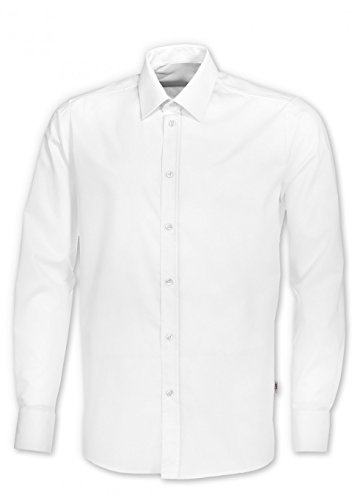 BP 1563-682-21-43/44 Herrenhemd, Lange Ärmel mit Manschetten, 125,00 g/m² Stoffmischung mit Stretch, weiß, 43/44 BP 1563-682-21-43/44 Herrenhemd, Lange Ärmel mit Manschetten, 125,00 g/m² Stoffmischung mit Stretch, weiß, 43/44 von BP