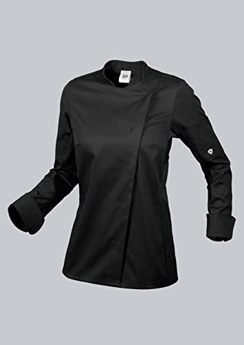 BP 1596-684-0032-XL Kochjacke für Frauen, Lange Ärmel, Stretchmaterial und Arm-Lift-System, 200,00 g/m² Stoffmischung mit Stretch, schwarz, XL von BP