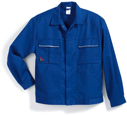 BP 1602-559-13-56/58l Arbeitsjacke, Verdecktes Druckknopfband und Taschen, 245,00 g/m² Stoffmischung, Königsblau, 56/58l von BP